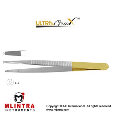 UltraGrip™ TC Bonney Dissecting Forcep 1 x 2 Teeth Stainless Steel, 17.5 cm - 7"